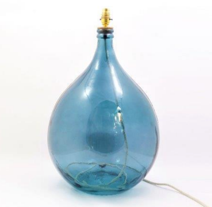Glass online lamp blue