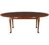 Oval Extending Cherry Wood Pad Foot Dining Table with Satinwood Crossbanding