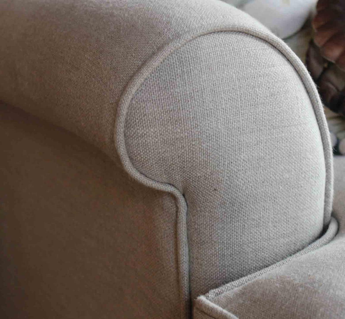 York Fixed Back Chair in Linen