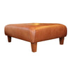 Flat top footster footstool in Old English Tan hide SALE OFFER