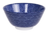 Rainbow dot design blue and white bowl from Japan
