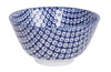 Raindrop design blue and white bowl from Japan