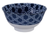 Kagome basket weave design blue and white bowl from Japan