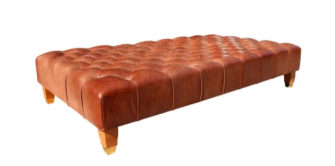 Buttoned top footstool sale