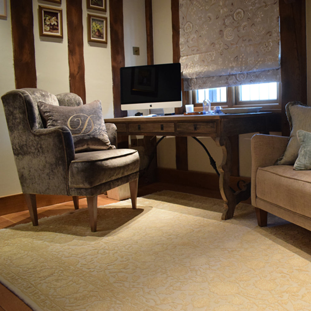 Ladies home office with feminine flair...