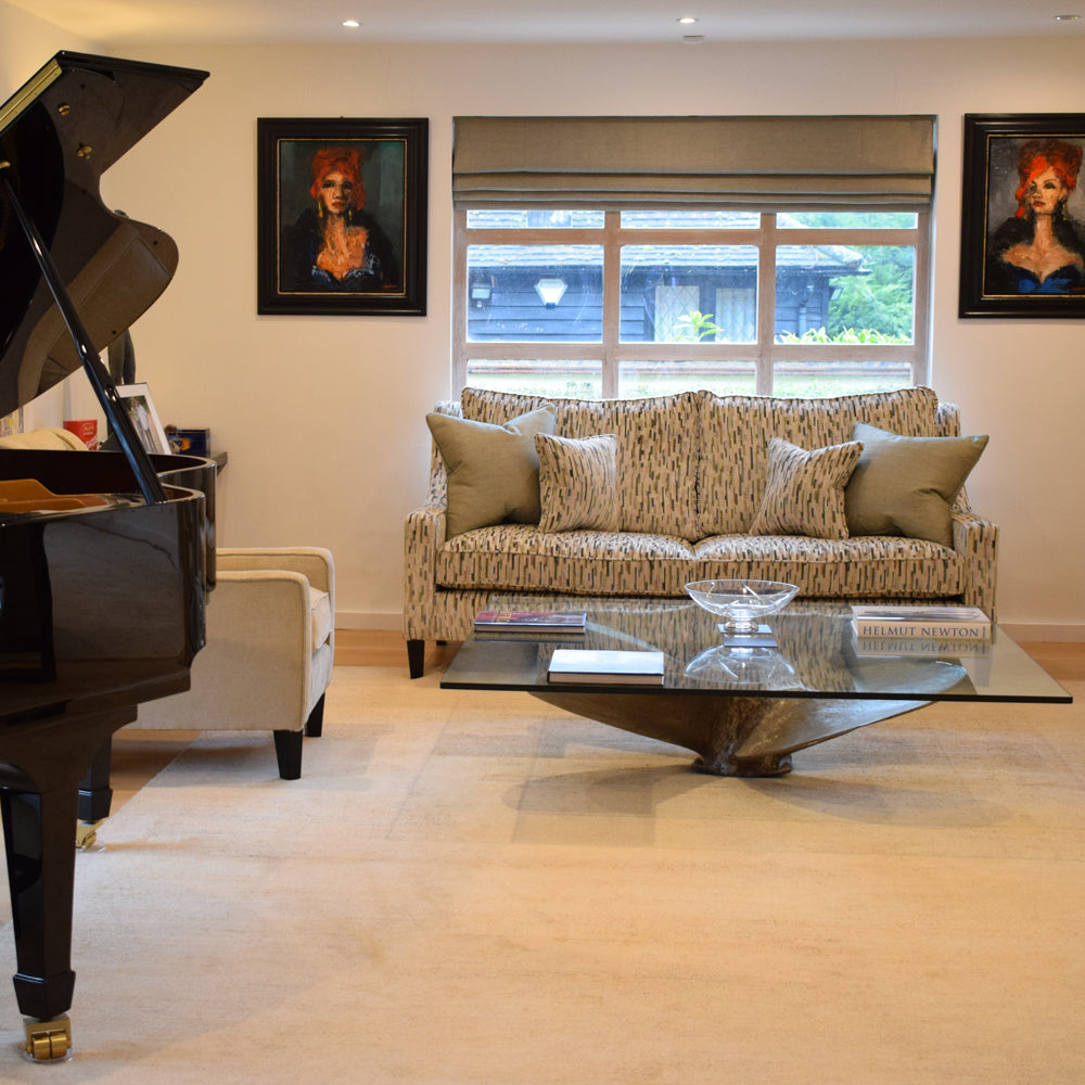 Sophisticated drawing room with music area