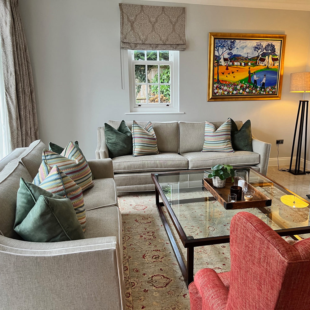Bright family room with an elegant touch