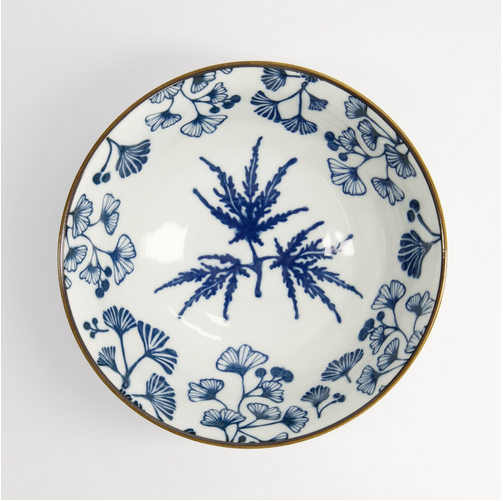 Kaede design blue and white bowl from Japan