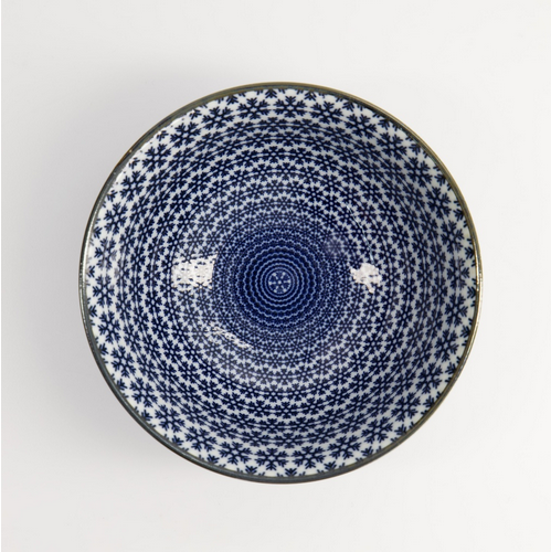 Yuki design blue and white bowl from Japan