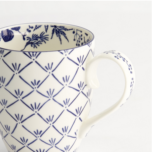 Kaede design blue and white mug from Japan