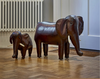 Omersa Leather Elephant footstool