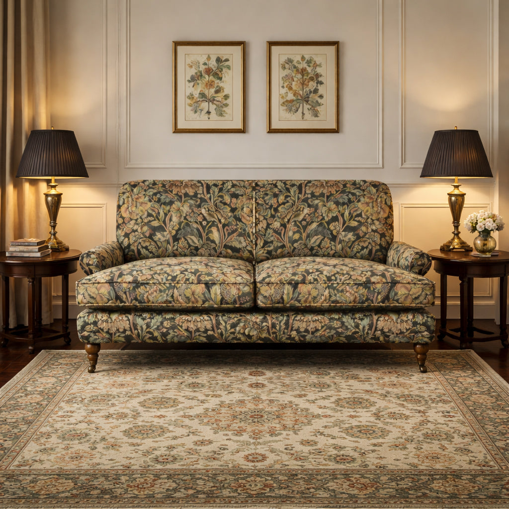 York sofa in Linwood Tanglewood Velvet HALF PRICE TO ORDER