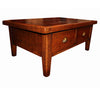 Howard Solid Cherry Wood Coffee Table with Through Drawers
