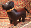 An Omersa Leather Labrador Doggy Footstool