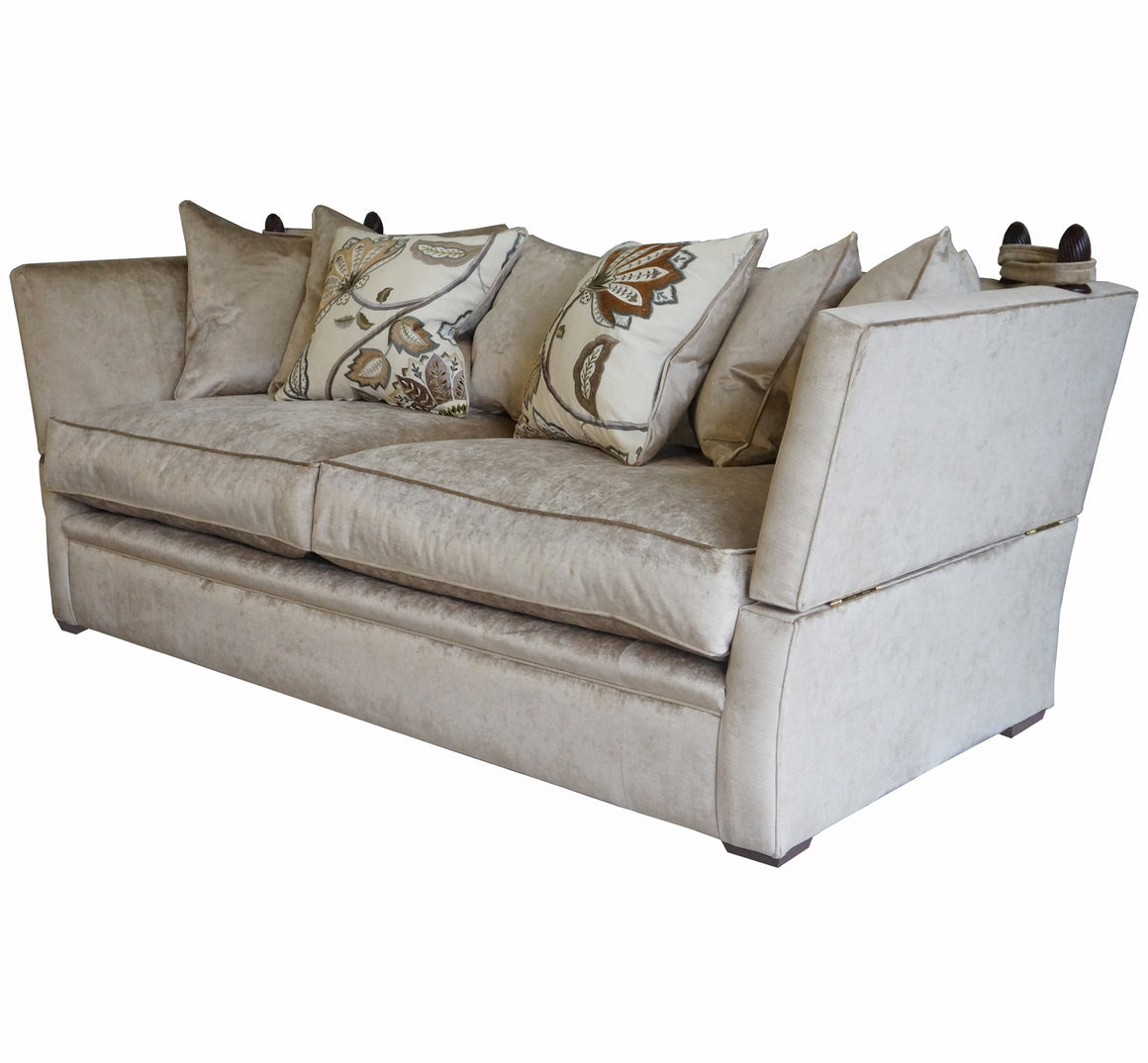 A Greenwich High Arm Scatter Back Sofa in Montpelier Velvet