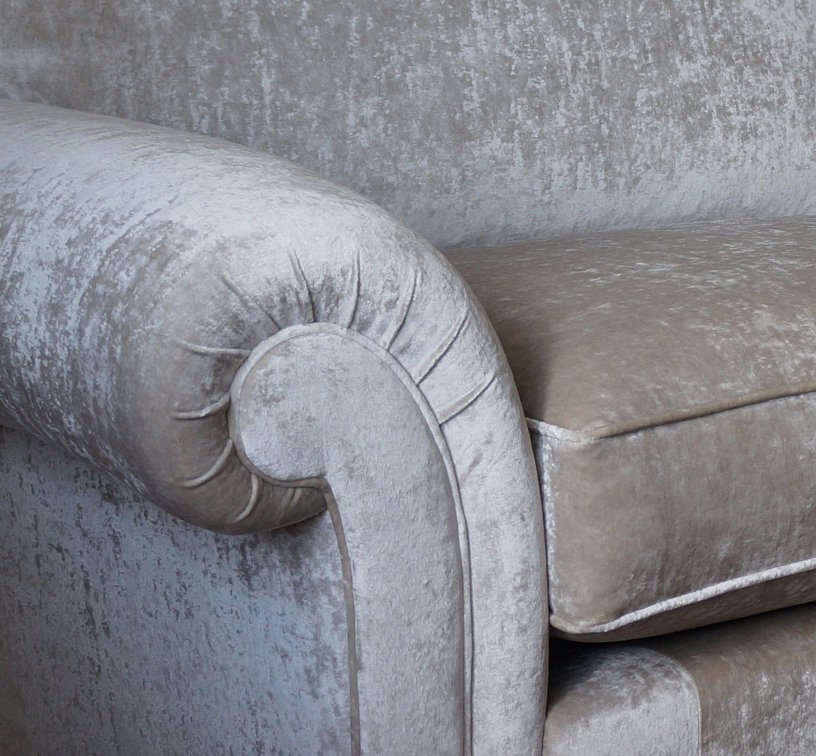 A Walton Cushion Back Sofa in Warwick Plush Velvet