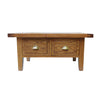 Bromley Solid Oak Coffee Table with Through Drawers and Fielded Panel Detail