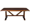 Solid English Oak Trestle Refectory Table with Extra Thick top