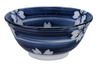 Hakeme lotus design blue and white bowl from Japan