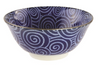 Karakusa arabesque design blue and white bowl from Japan