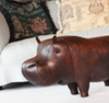 Omersa Leather Hippo Footstool
