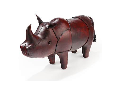 Omersa Leather Rhino Footstool