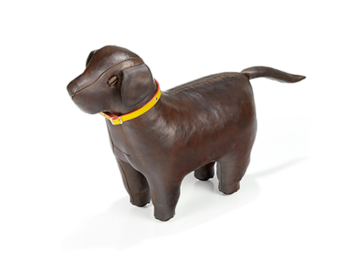 An Omersa Leather Labrador Doggy Footstool - Settle Home